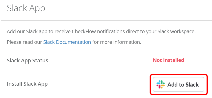 Add to Slack button