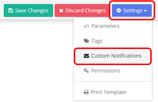 Custom Notifications Button