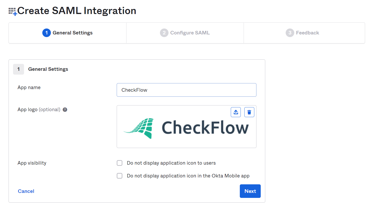 Create SAML Integration