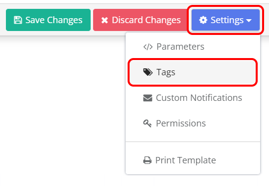 Template Tag Menu Button